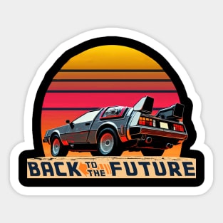 Back to the 80s Delorean Sticker